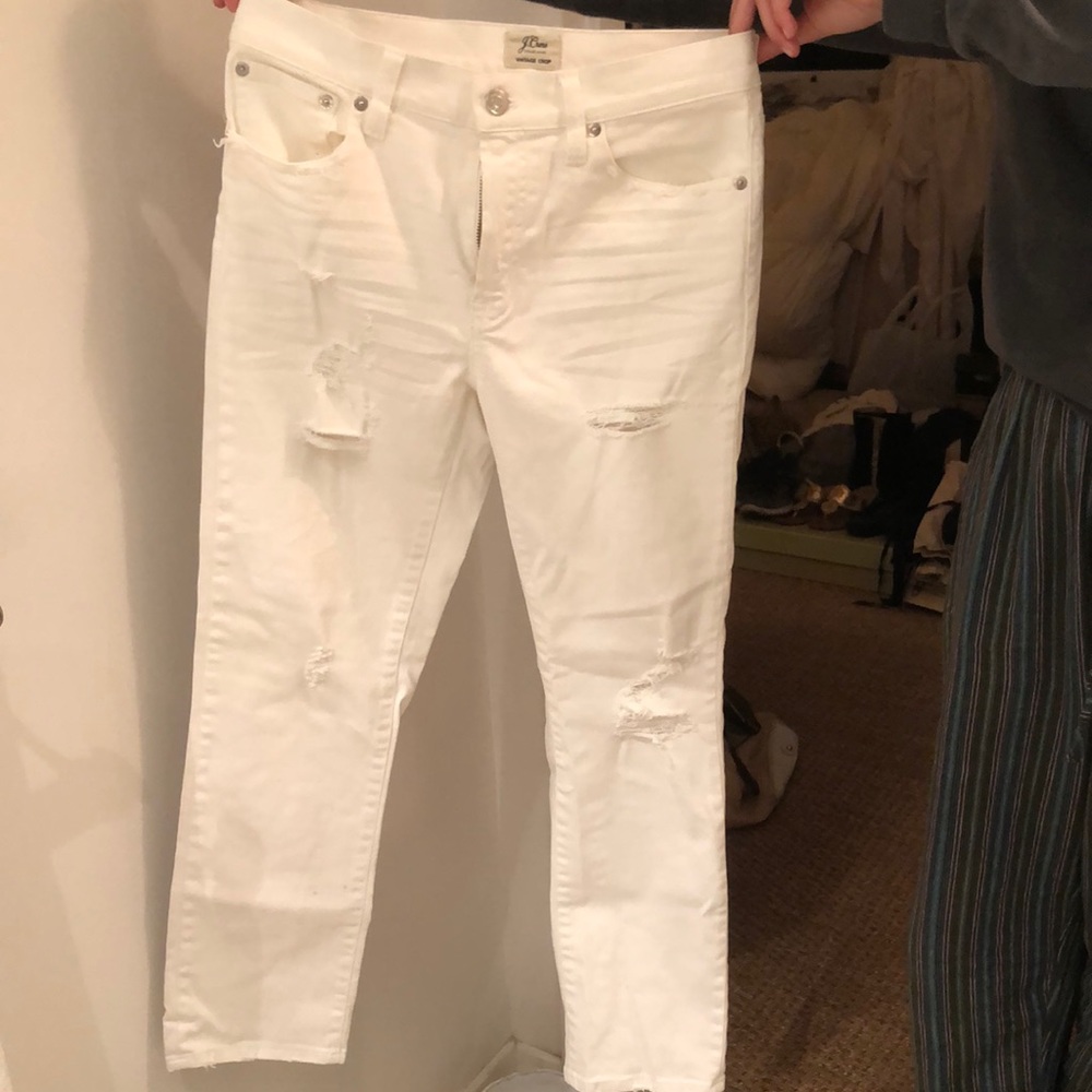 J Crew vintage white jeans